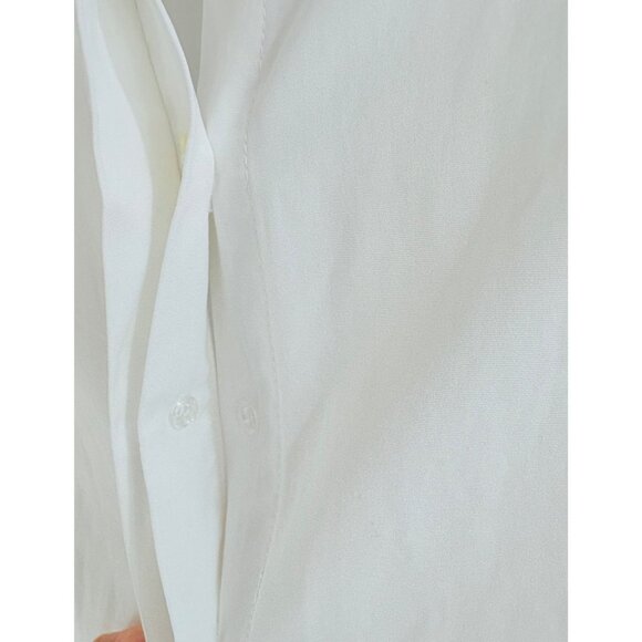 Ann Mashburn Sz S Isla Maxi Shirtdress Dress White Ric Rac - Picture 10 of 16